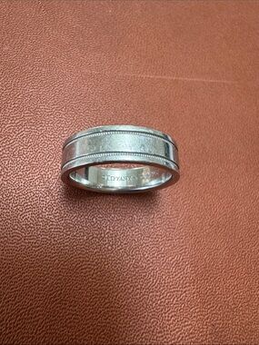 Tittany & Co. Together
Milgrain Band Ring in Platinum, 6 mm Wide